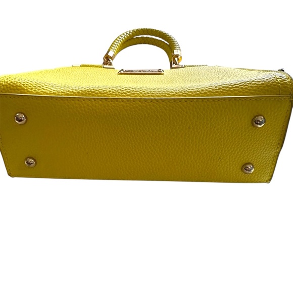 Bebe Erika Mini Shopper Hand Bag Bright Yellow With Drop Handle Barbiecore - Picture 6 of 13